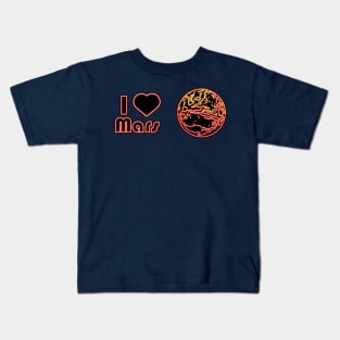 Electric Solar System I Heart Mars Kids T-Shirt